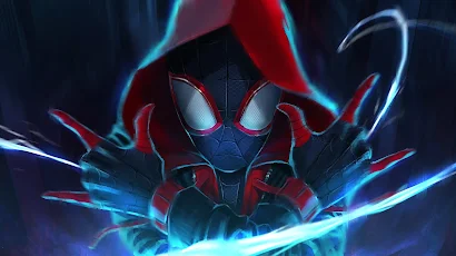 Spider-Man, Spider-Man: Into The Spider-Verse, Artwork, Digital Art, Marvel Comics 5K Wallpaper Background