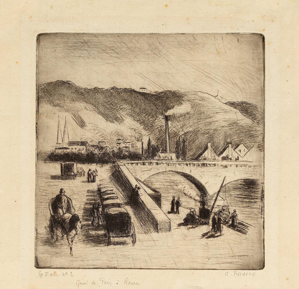 Quai de Paris a Rouen 1896