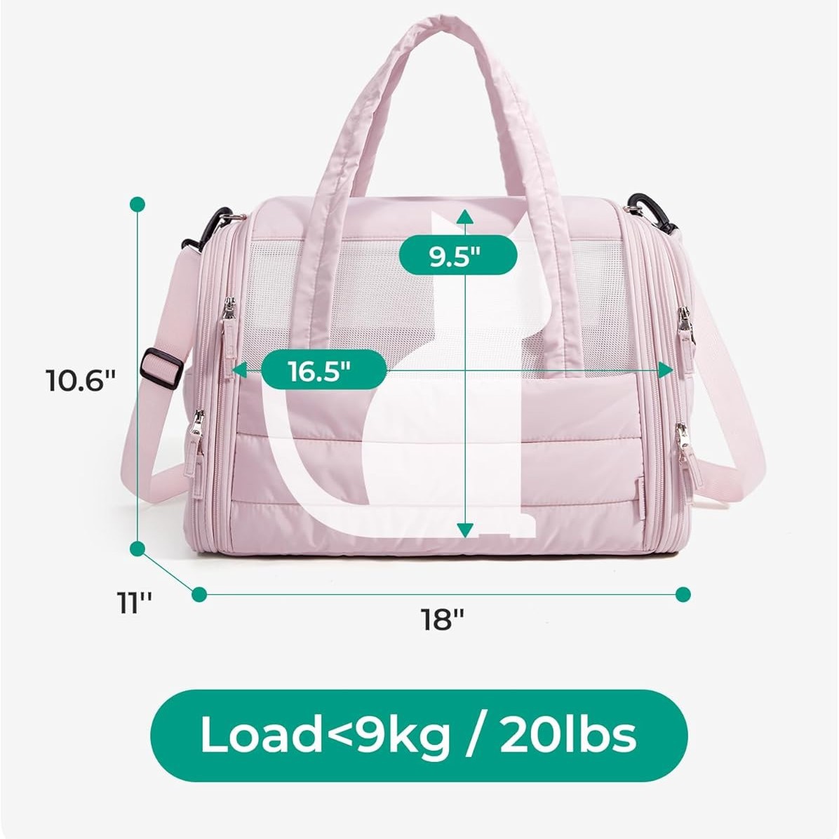 Rucksack für Hunde und Katzen, bis 7,5 kg, Oxford
