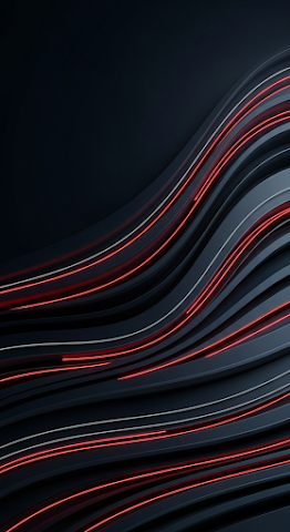 Dark Abstract Flow with Red Lines