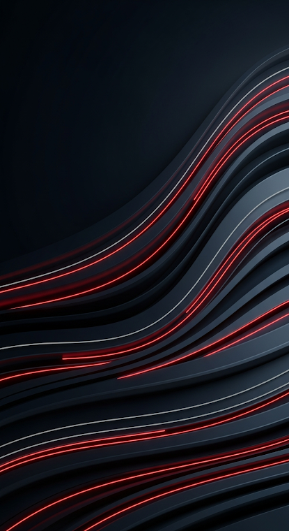 Dark Abstract Flow with Red Lines
