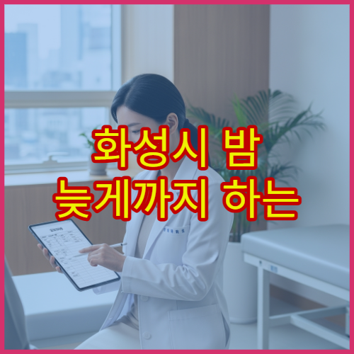 화성시 밤 늦게까지 하는 피부과 여드름·두드러기 치료 가능한 병원