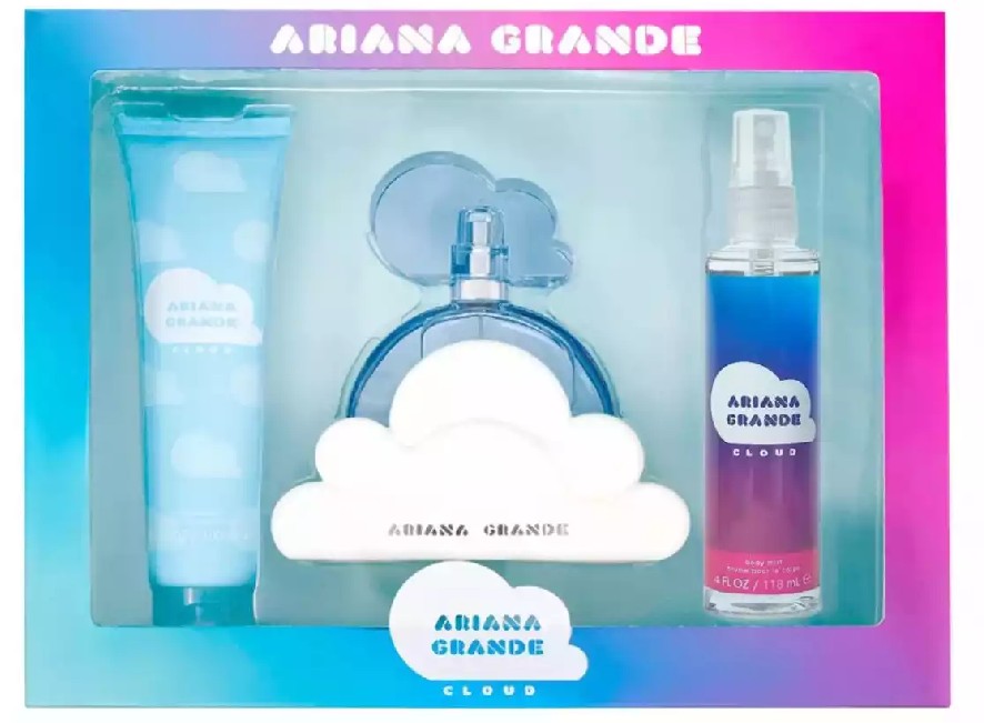ESTUCHE ARIANA GRANDE CLOUD MUJER 3PZS 100ML EDP + SPLASH + CREMA