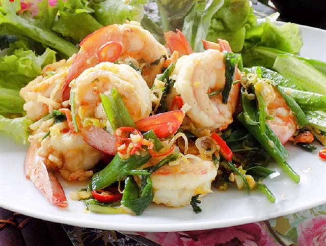 Tôm Xào Sả Ớt