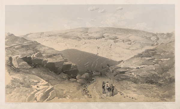The valley of the shadow of death Caves in the Woronzoff Road behind the 21 gun