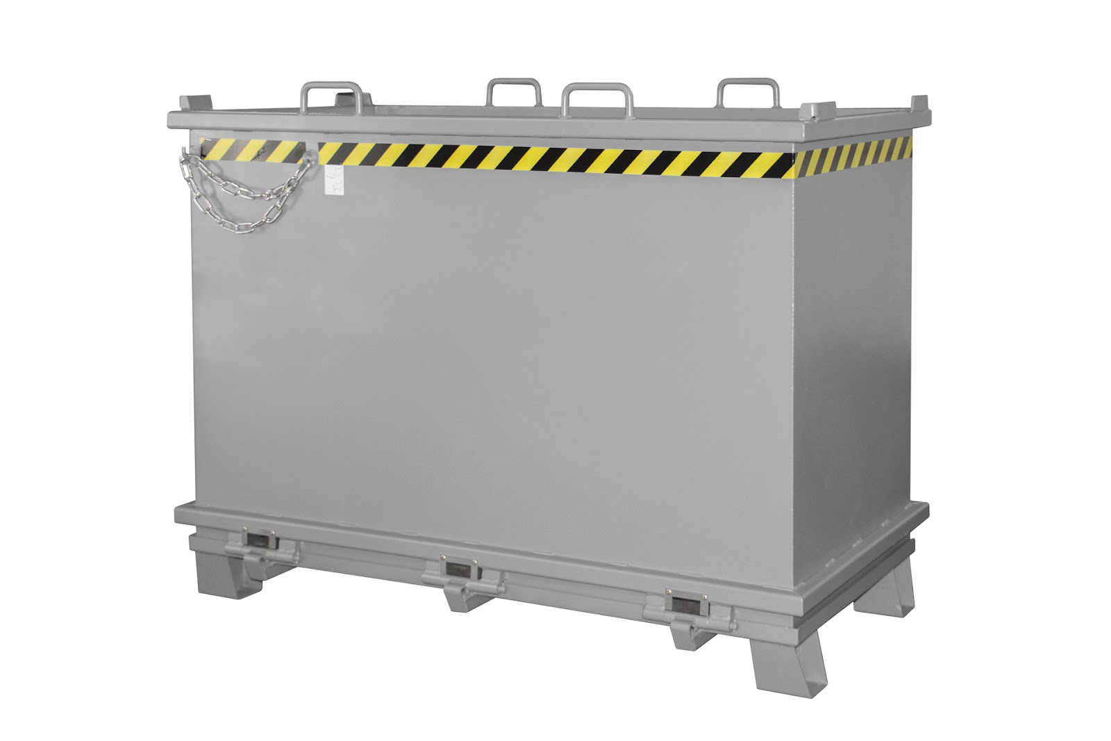 Bodemklepcontainer SB 2000, gelakt, Muisgrijs