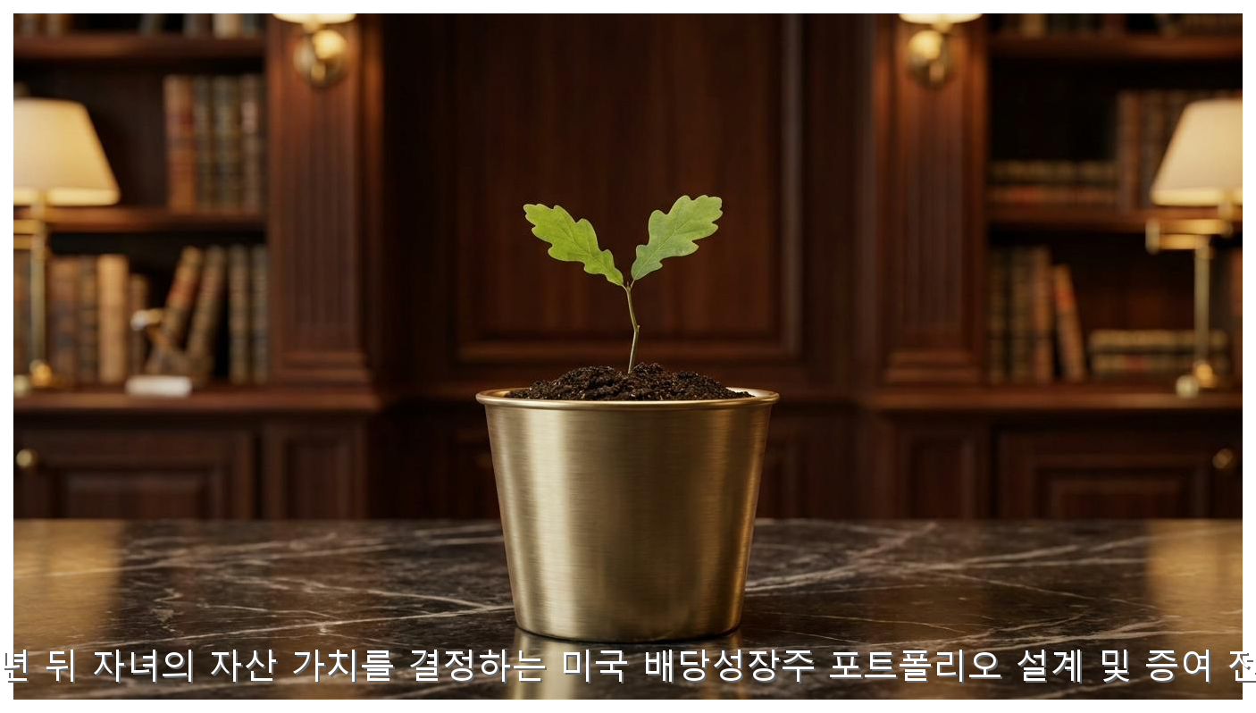 20년 뒤 자녀의 자산 가치를 결정하는 미국 배당성장주 포트폴리오 설계 및 증여 전략 핵심 안내 및 분석 인포그래픽 (2)