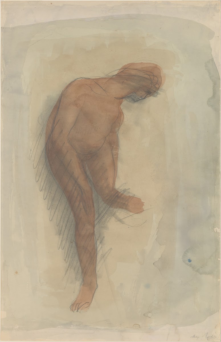 Nude female figure holding left foot 19001912