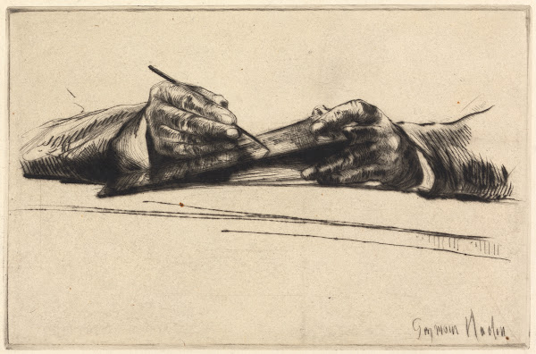Hands Drypointing 1877