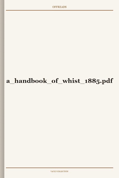 a handbook of whist 1885