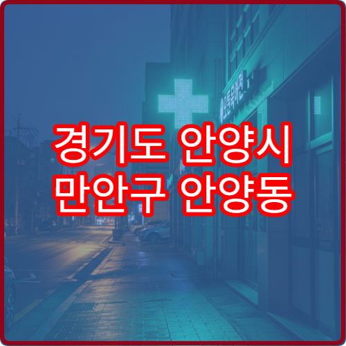 경기도 안양시 만안구 안양동 일요일 당번·당직 약국 위치 및 영업시간 안내