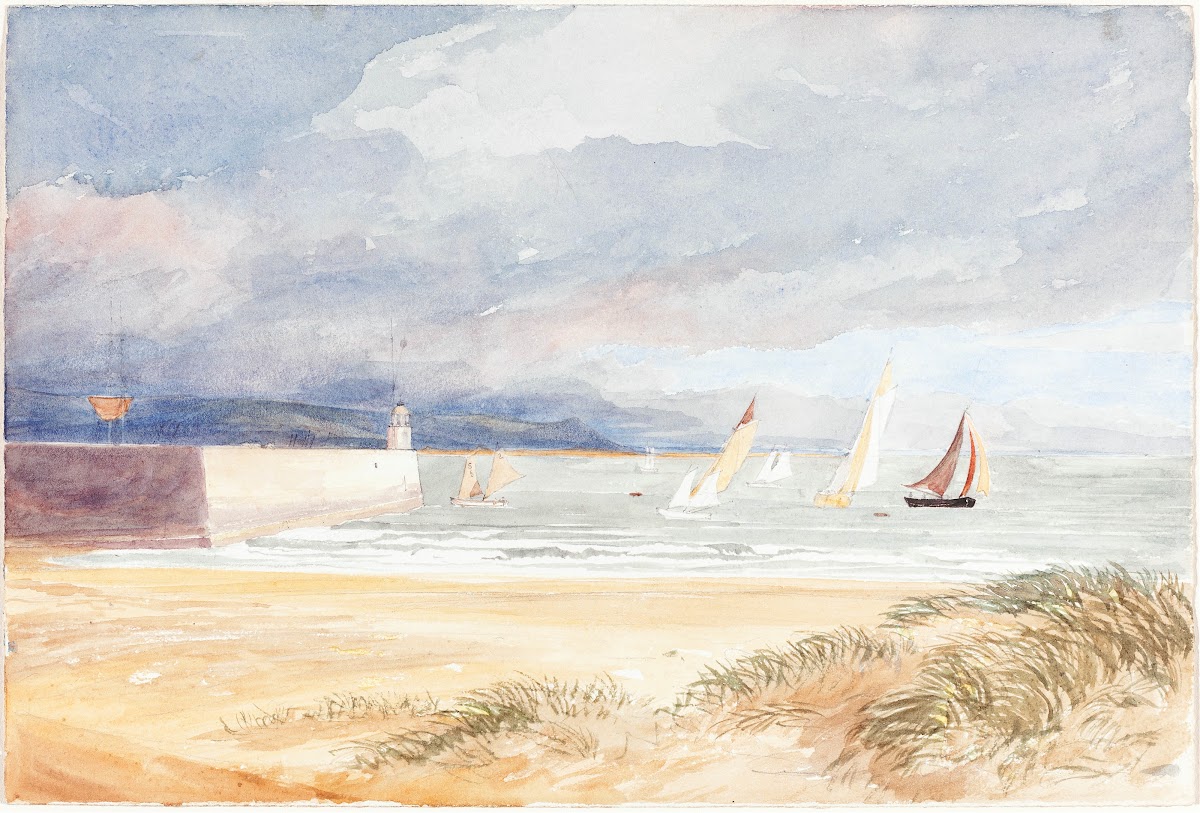Shore Scene with Sailboats 1822 1839