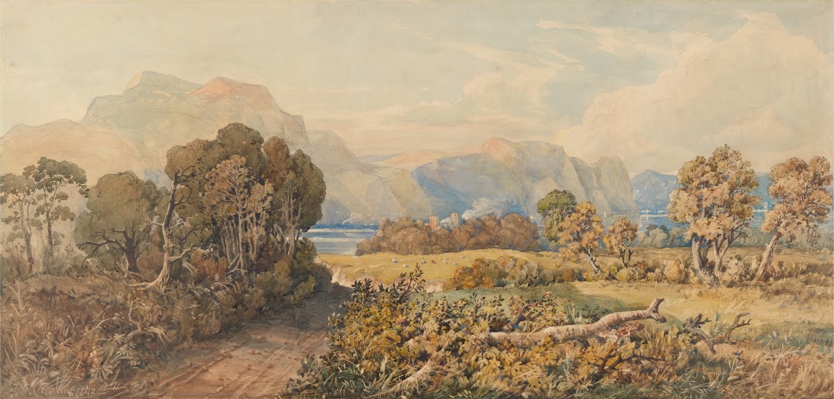 Landscape With River And Mountains 1872