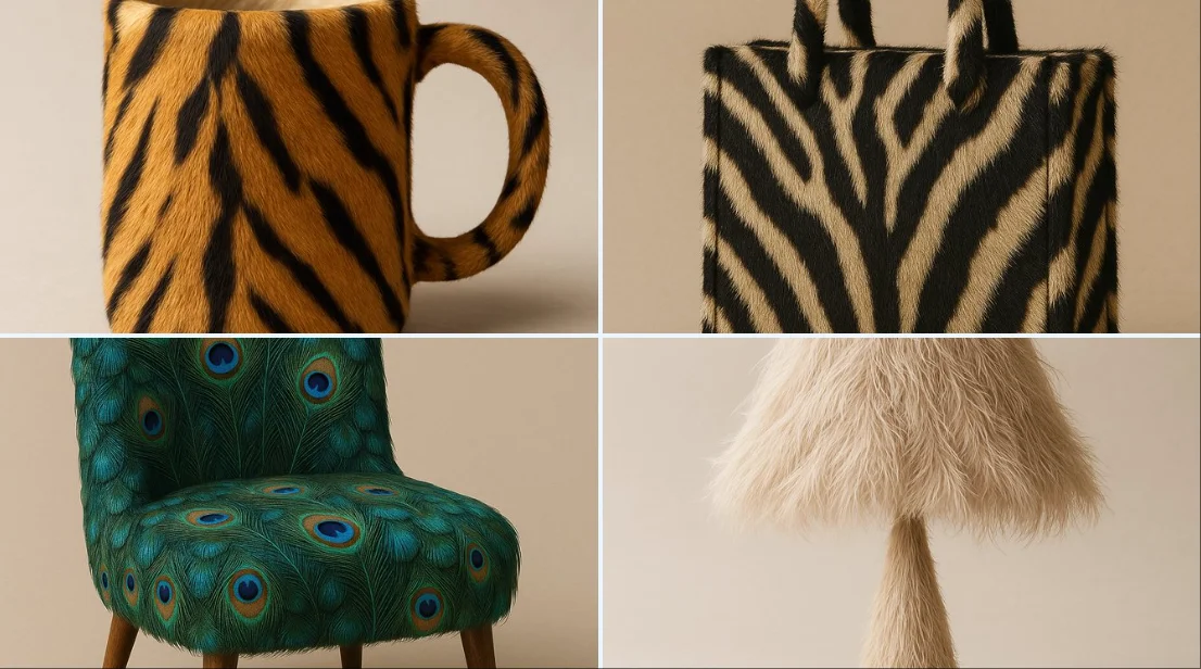 Fotografía de estudio de alta calidad con textura animal ultrarrealista.