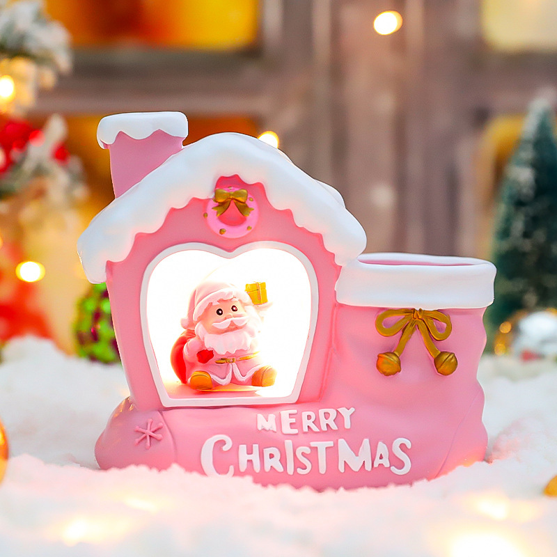 Dekorative Weihnachts-Schneekugel mit Licht