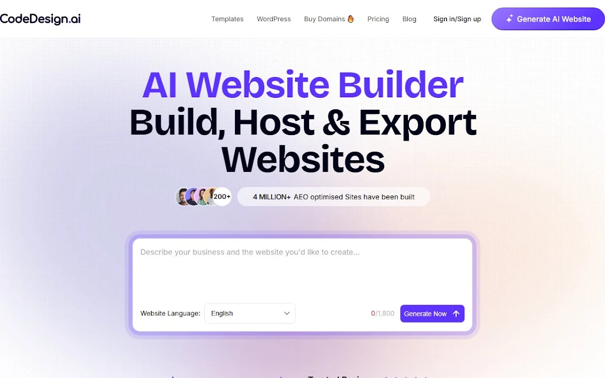 Captura de CodeDesign.AI for WordPress