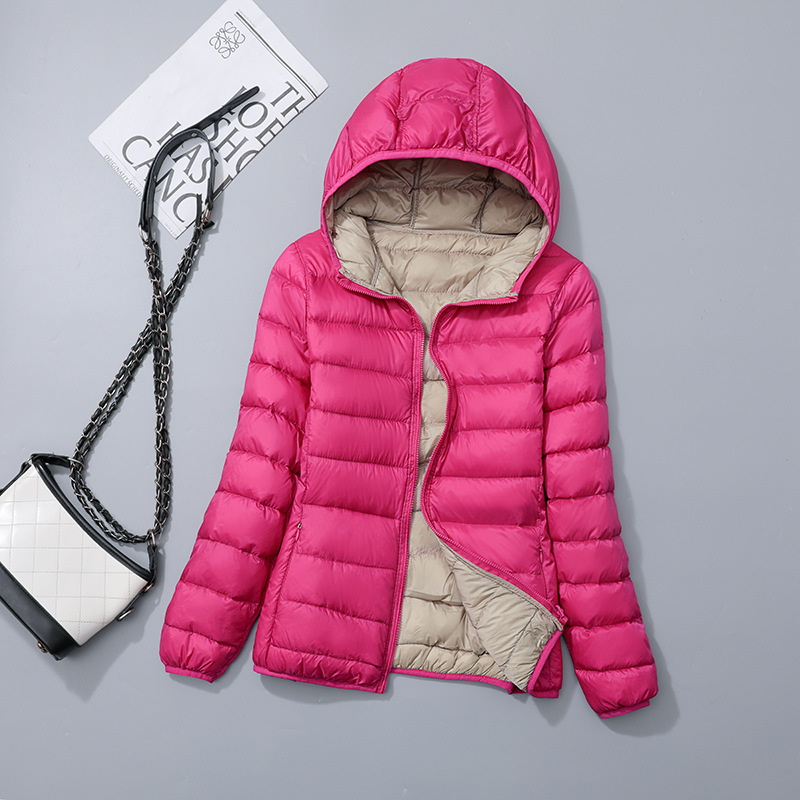 Reversible Women's Down Jacket, lightweight and generously cut