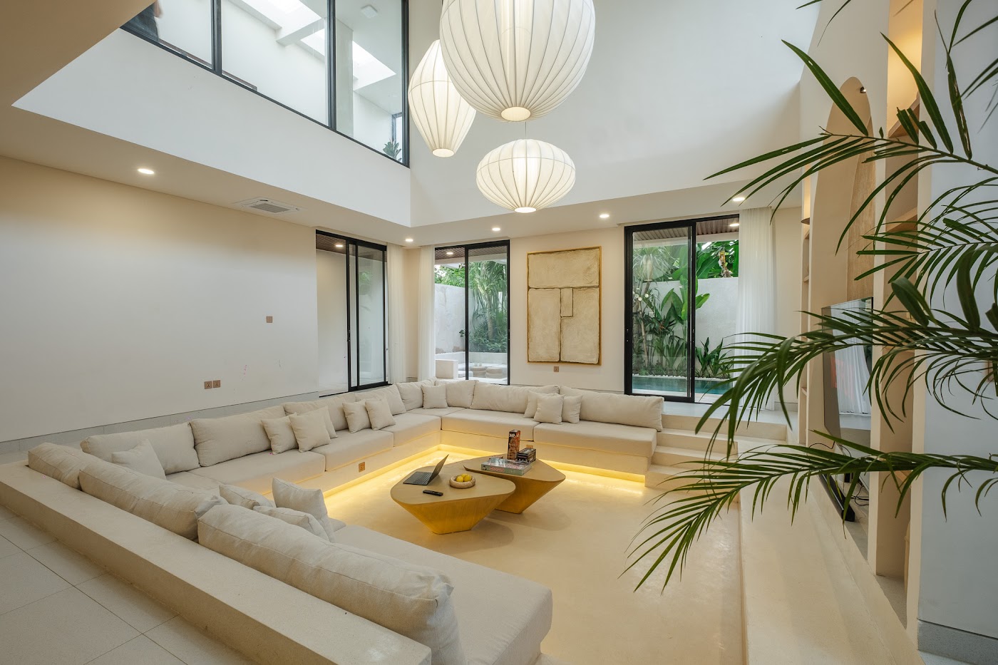 The seven metre sunken lounge at La Calma de Celine