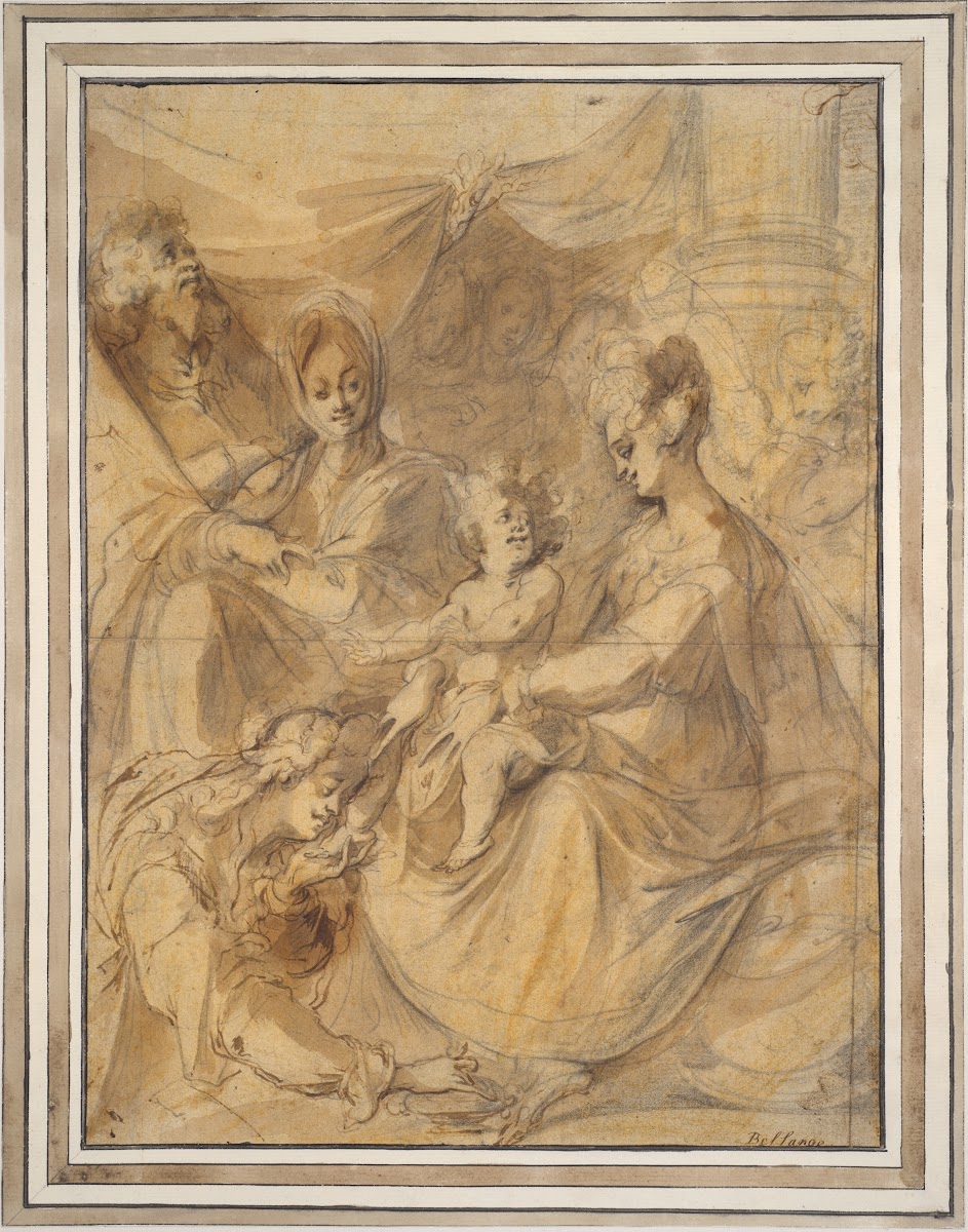 Holy family with Saints Anne and MaryMagdalene