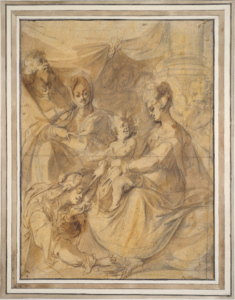 Holy family with Saints Anne and MaryMagdalene