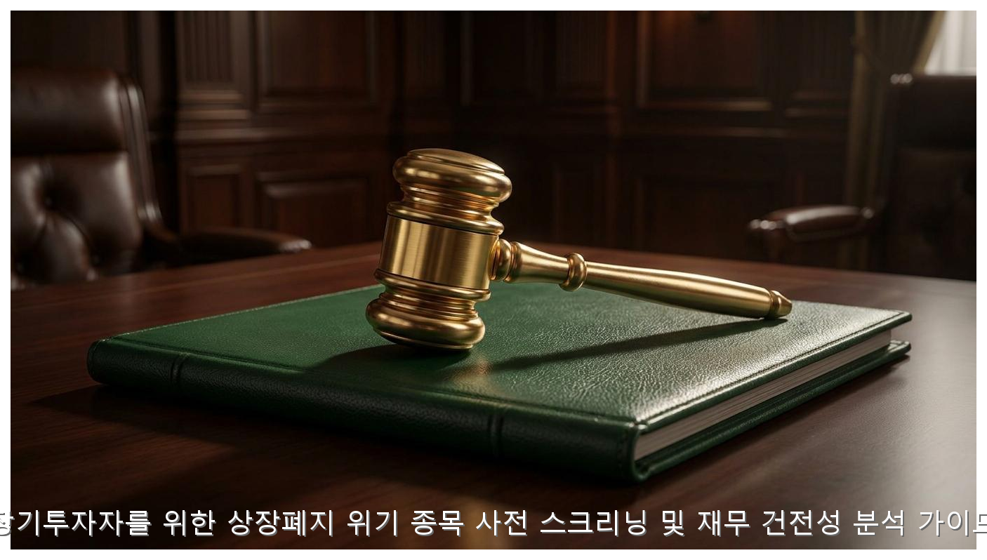 장기투자자를 위한 상장폐지 위기 종목 사전 스크리닝 및 재무 건전성 분석 가이드 핵심 안내 및 분석 인포그래픽 (5)