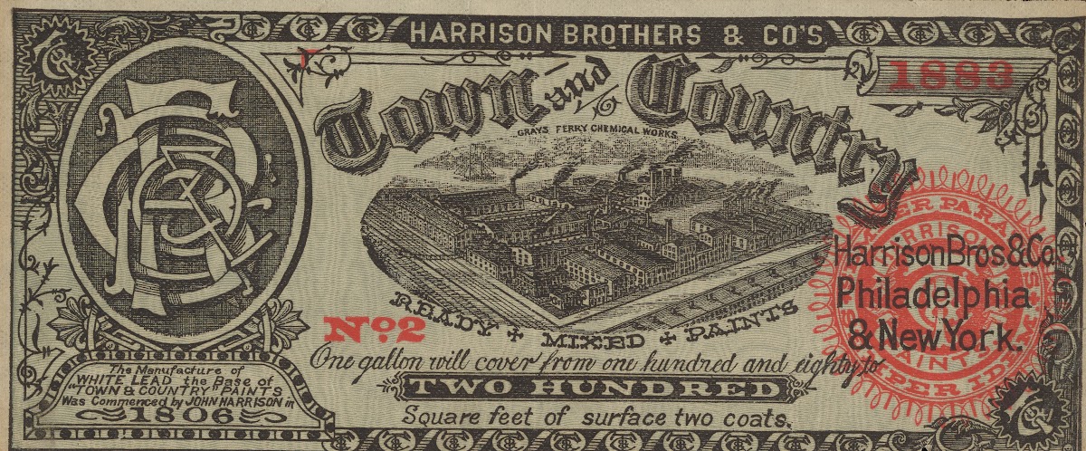 Town and Country Ready Mixed Paints advertising note 1883