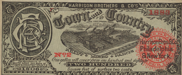 Town and Country Ready Mixed Paints advertising note 1883