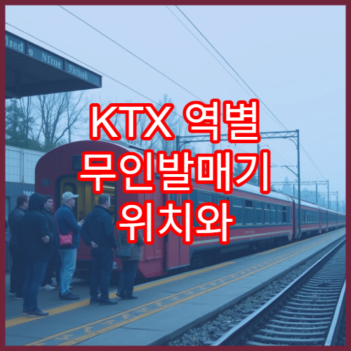 KTX 역별 무인발매기 위치와 이용 팁 한눈에
