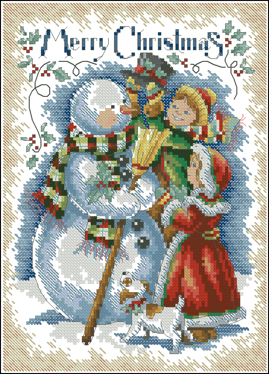 DIM08744 Vintage Merry Christmas