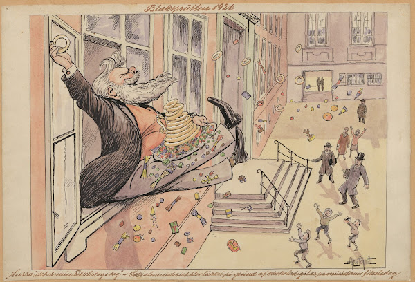Borgbjerg Celebrates His Birthday With Cake And Candy 1926