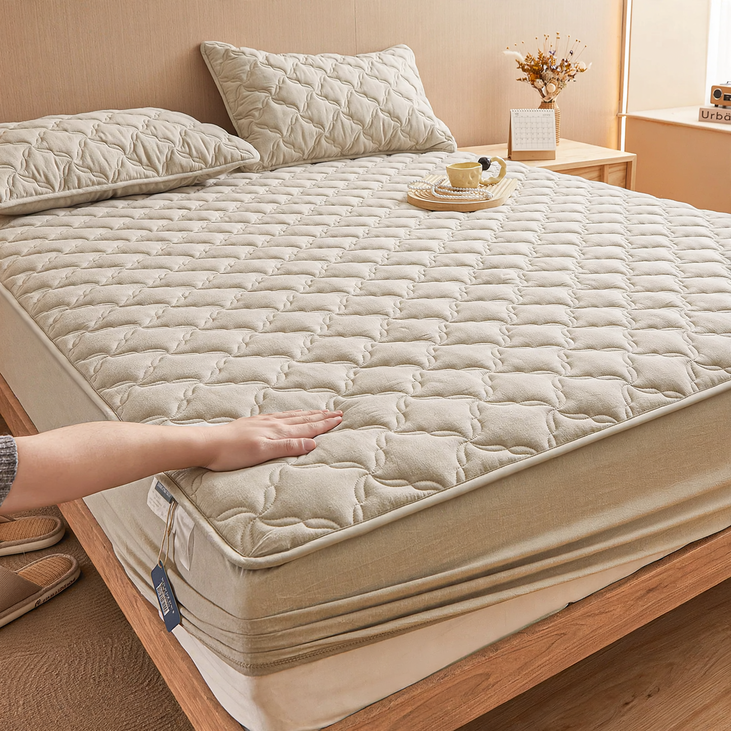 Waterproof Cotton Fitted Sheet, 180 cm