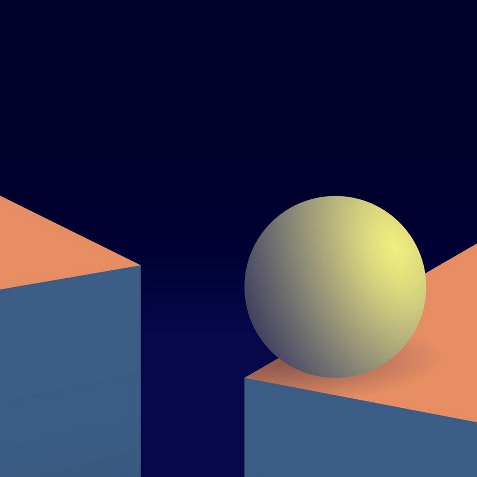Download Sphere Balancing On Geometric Edge iPhone