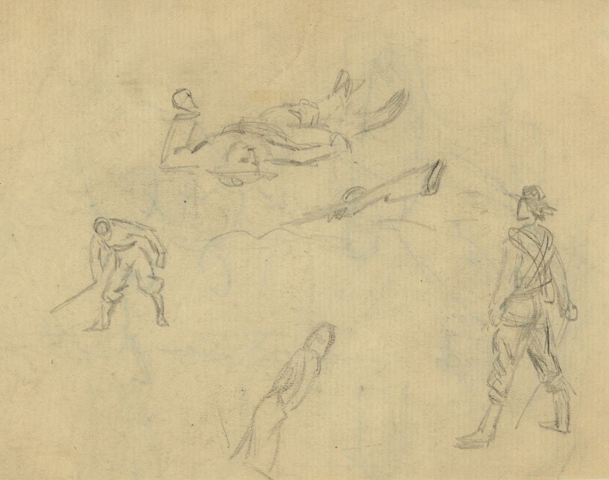 Studies of soldiers in various positions 1860 1865