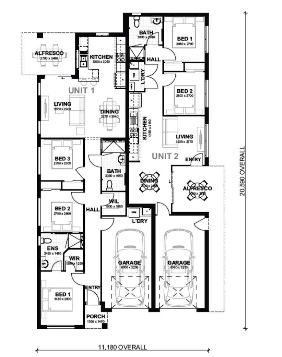 Dual Occupancy Investment Property in Upper Coomera, QLD (4.87% Yield) | Aus Investment Properties - Floor Plan 1