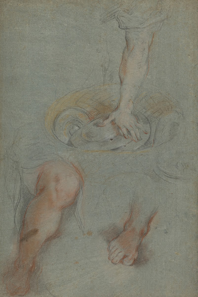 Studies for a Servant in The Last Supper c 1590 1599