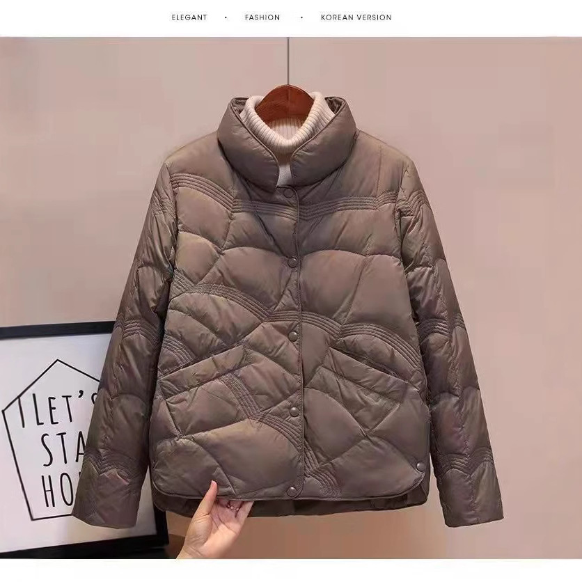 Leichte, kurze Daunenjacke für Damen, Weißentendaunen