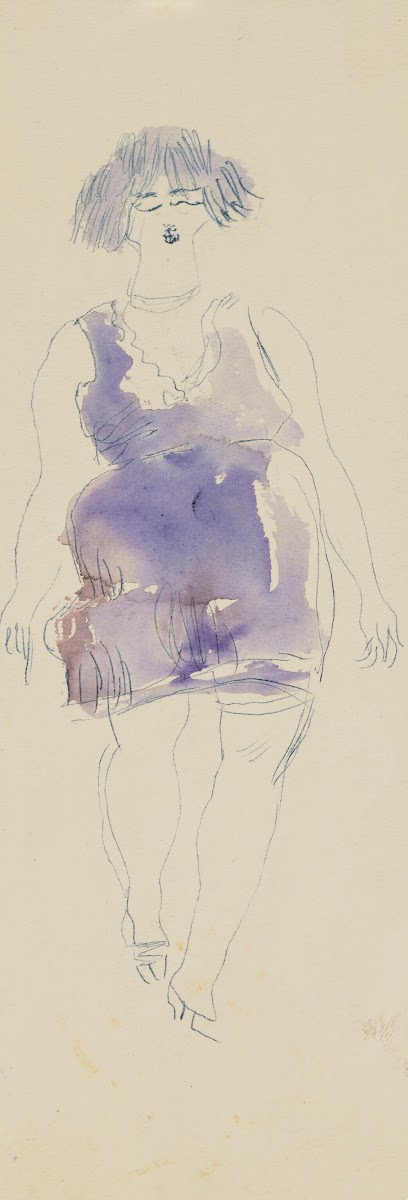 Femme à la robe bleue 1915