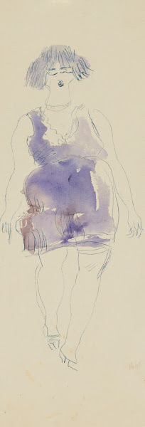 Femme à la robe bleue 1915