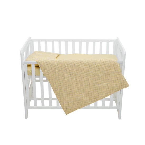 Children's replacement bedding set 3 el Twins Auro Print (calico) fitted sheet yellow