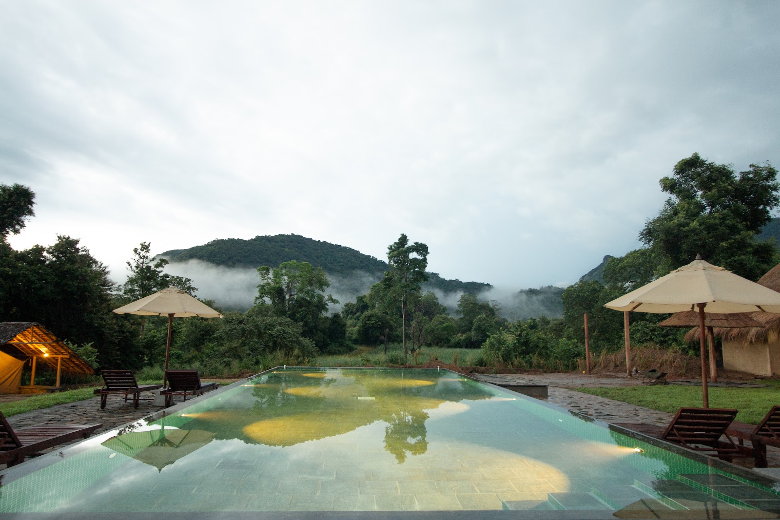 Infinity pool at Wild Glamping Gal Oya