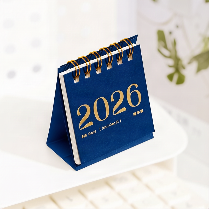 Tischkalender 2026 mit Rosen und Schmetterlingen