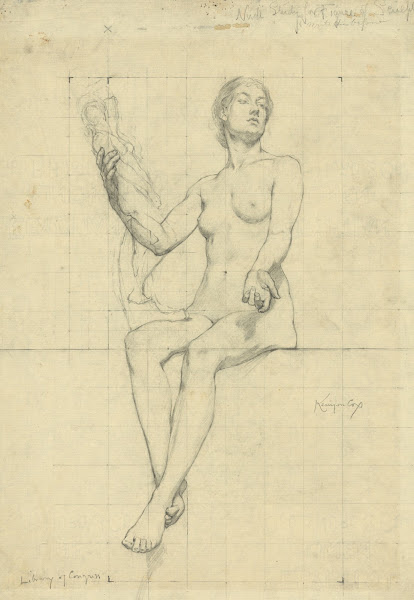 Nude study for figure of Sculpture 1896
