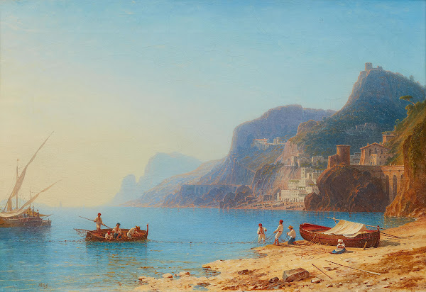 Ansicht von Villafranca Villefranche sur Mer bei Nizza 1849