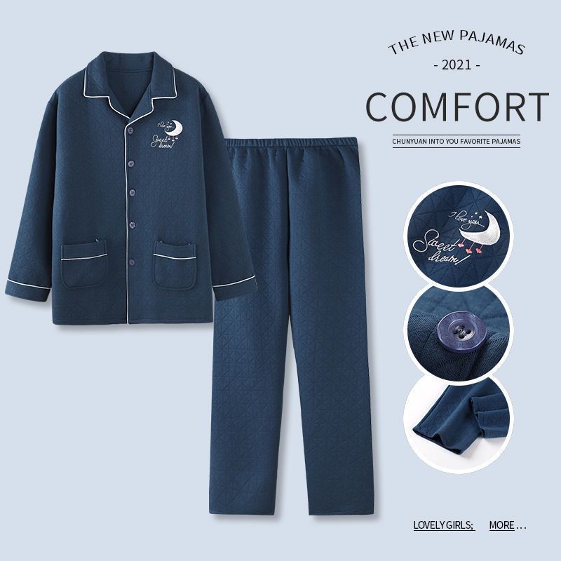 Three-layer warming men's pajama