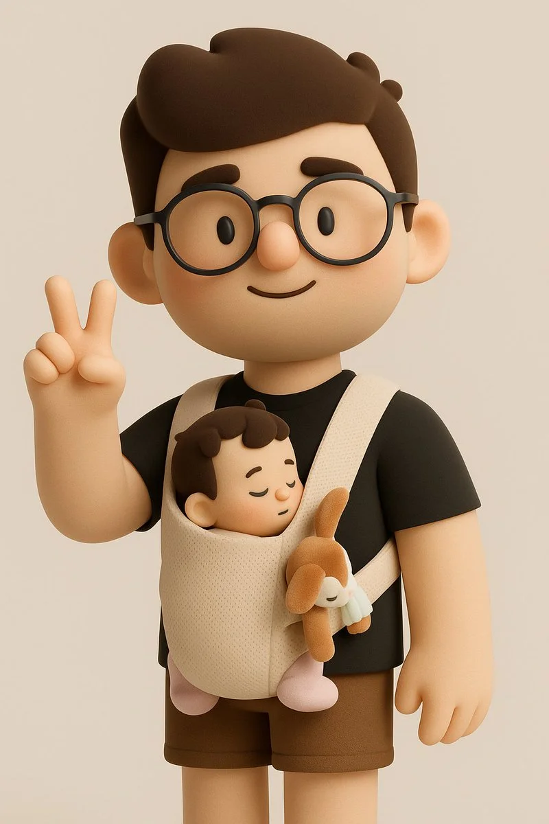 Ilustración digital 3D de un niño de dibujos animados.