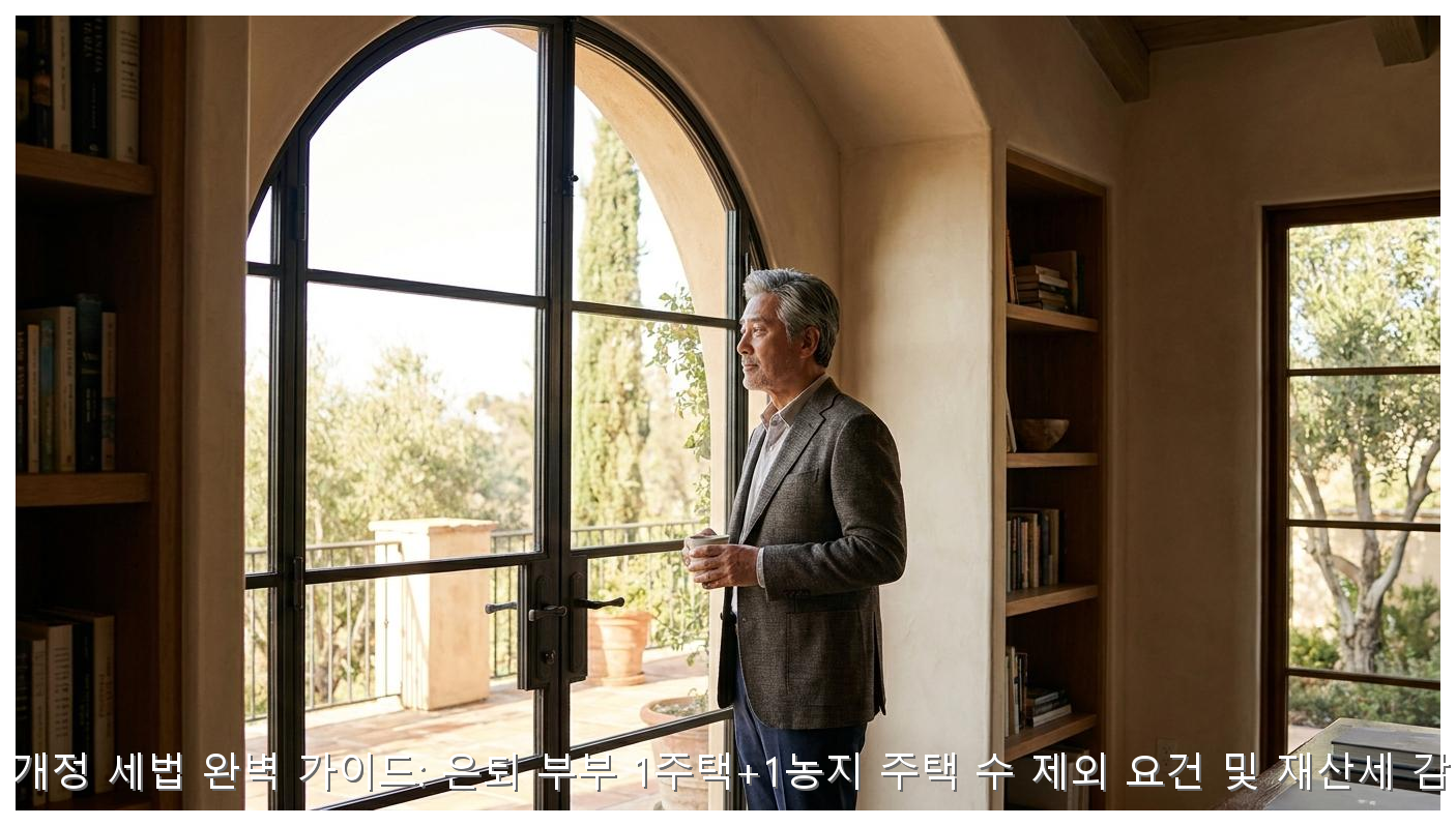 2026년 개정 세법 완벽 가이드: 은퇴 부부 1주택+1농지 주택 수 제외 요건 및 재산세 감면 혜택 핵심 안내 및 분석 인포그래픽 (2)
