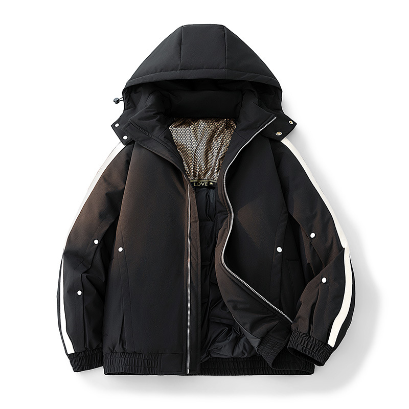 Warm men's down jacket in larger sizes