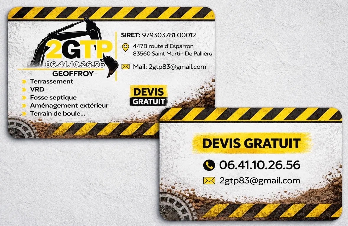 2GTP · Terrassement, VRD et fosses septiques à Saint-Martin-de-Pallières