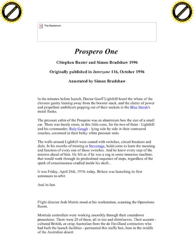 Baxter, Stephen Prospero One
