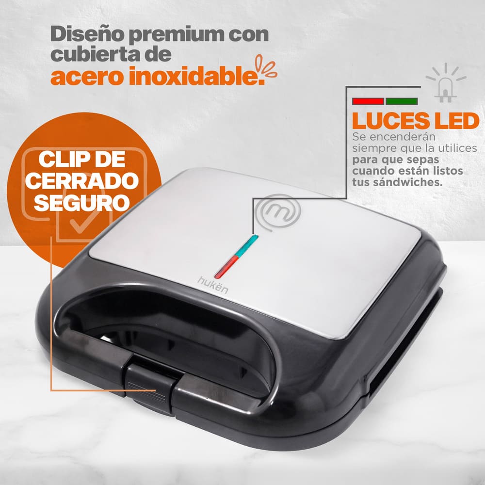 Sandwichera MasterChef® by Huken® HEAT+